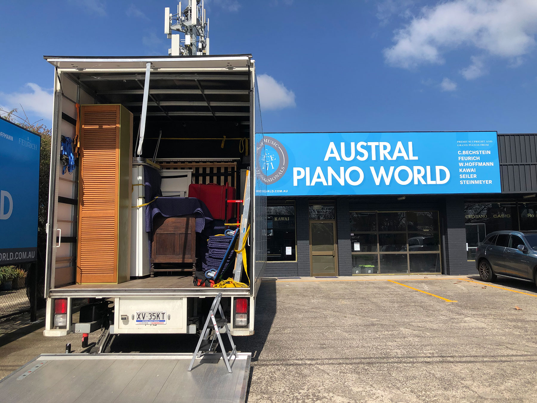 JD Movers truck prepared for a St Albans to Templestowe 12 tonne piano and heavy furniture move in Melbourne