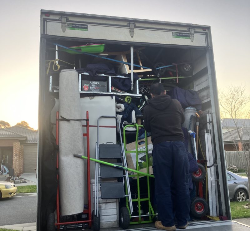10 tonne JD Movers truck loading furniture for a 3 bedroom Melbourne home move