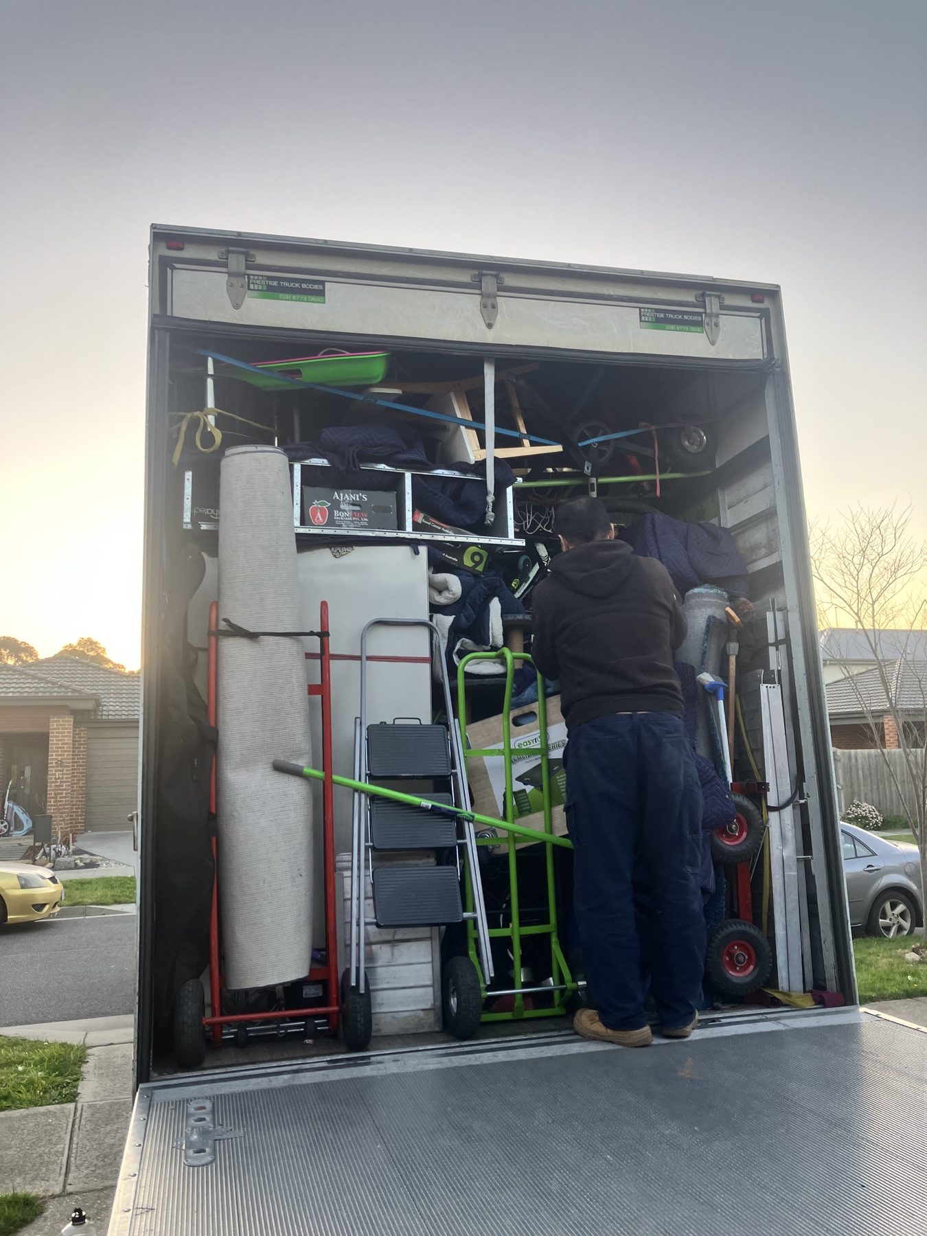 10 tonne JD Movers truck loading furniture for a 3 bedroom Melbourne home move
