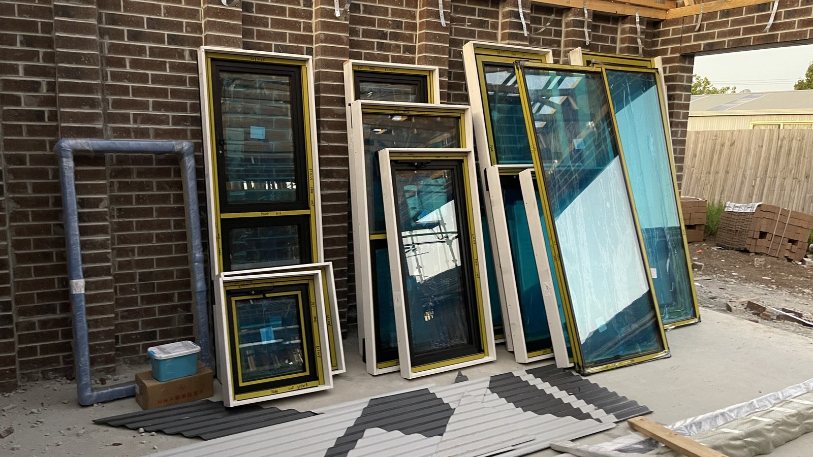 Large framed panels prepared outside during a real JD Movers job, illustrating Beaumaris oversized-item planning
