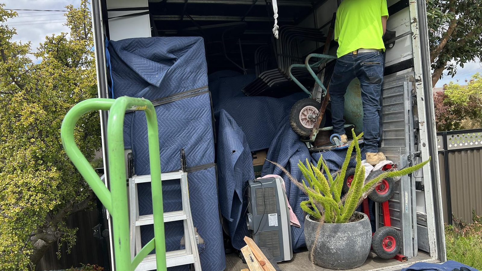 Protected household furniture and moving equipment organised during a real JD Movers home move relevant to Clarinda
