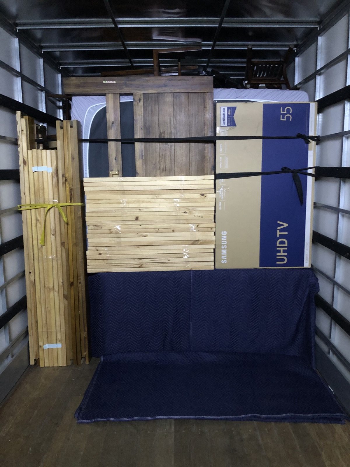10 tonne JD Movers truck loaded with protected furniture and a TV box for a Clayton to Officer cost-effective Melbourne move