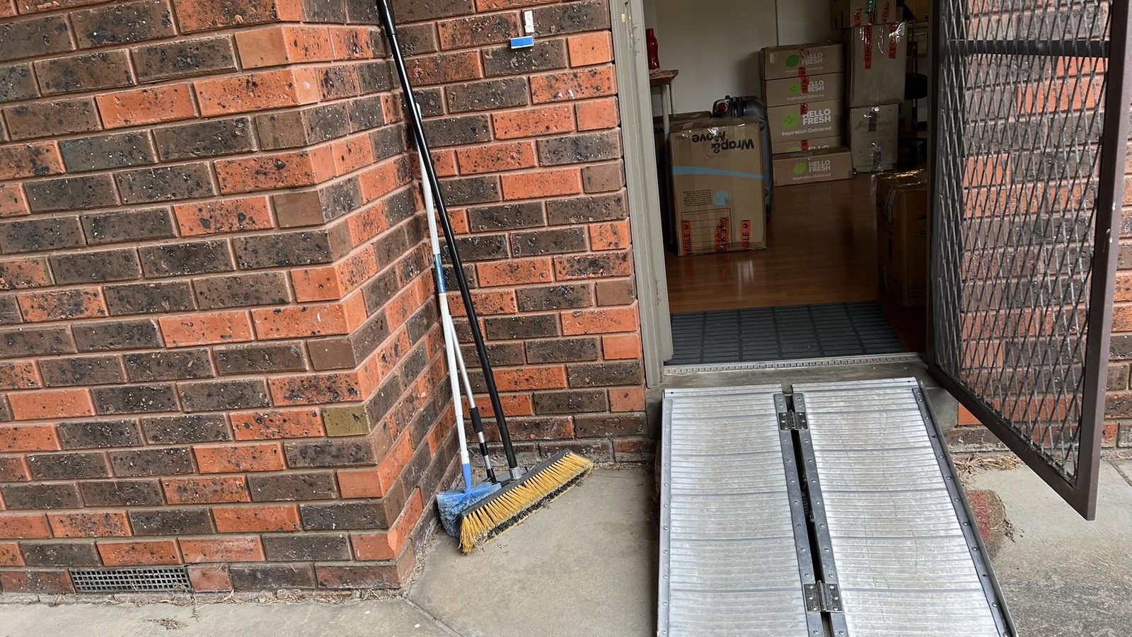 Portable entry ramp positioned for a Huntingdale move by JD Movers