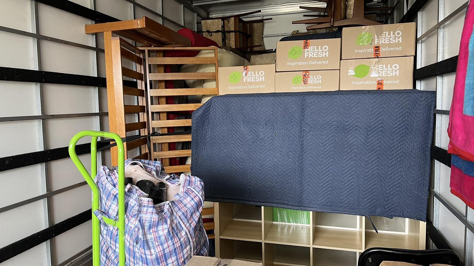 Protected household furniture organised inside a JD Movers truck for a Malvern East move
