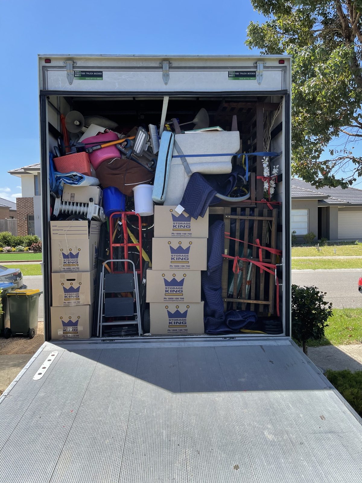 10 tonne JD Movers truck loaded with furniture boxes and reusable moving blankets for a Mount Waverley to Blackburn eco-friendly move
