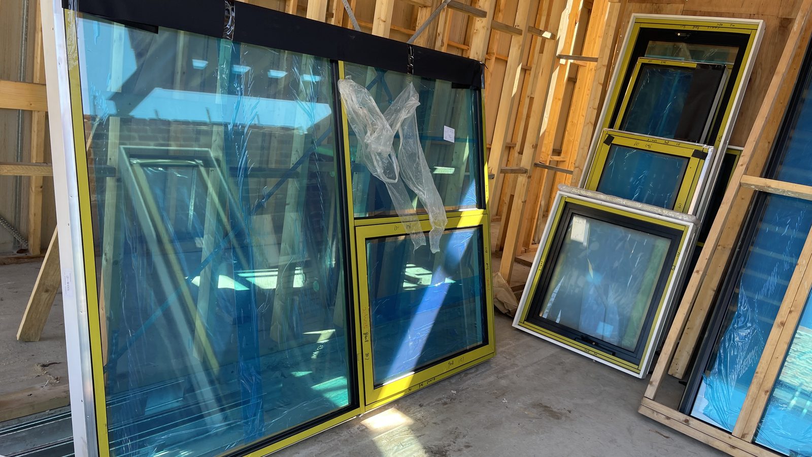 A large panel and matching frames prepared together in a real JD Movers job, illustrating Thornbury move planning